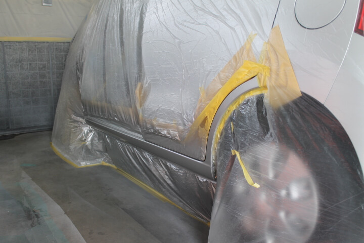 MH23S スズキワゴンR　サイドステップ修理塗装