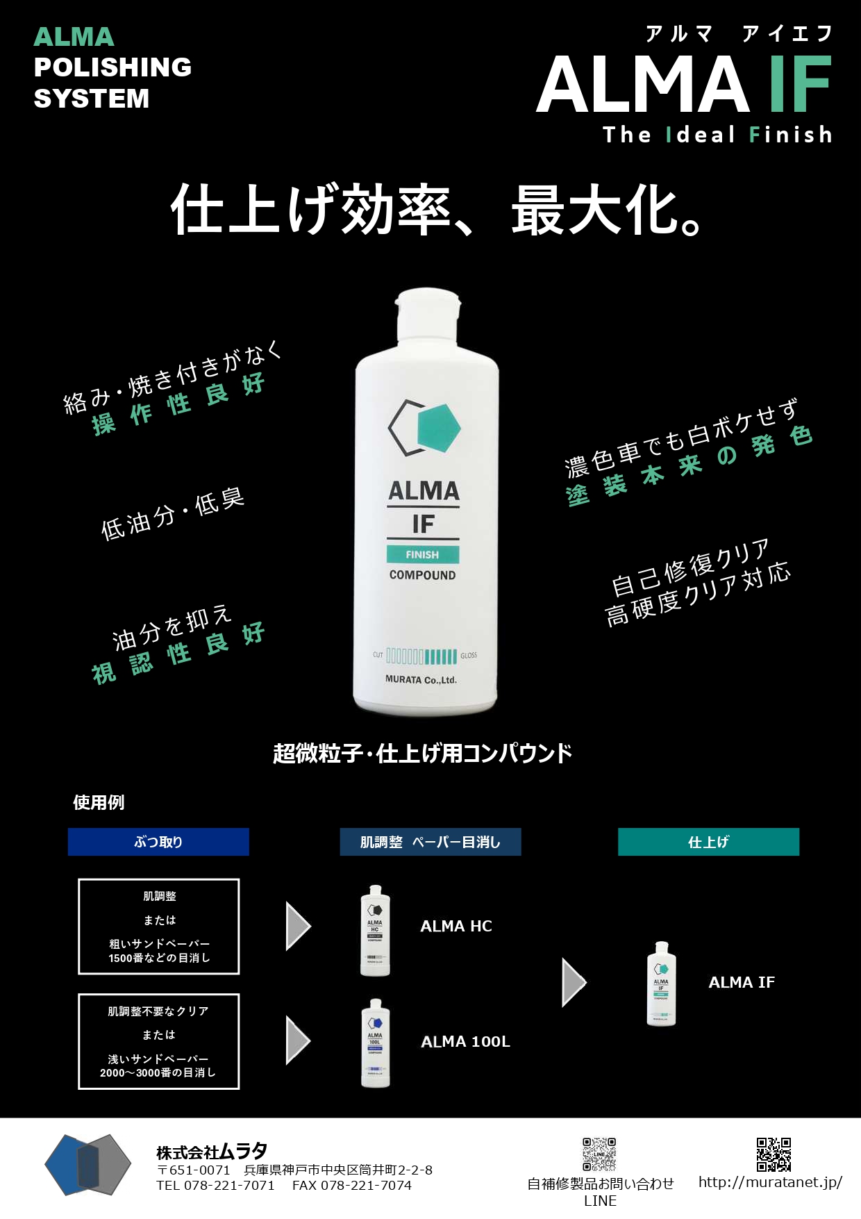 【カタログ】株式会社ムラタALMA IF (アルマ アイエフ) 500g 超微粒子 仕上げ用コンパウンド 
